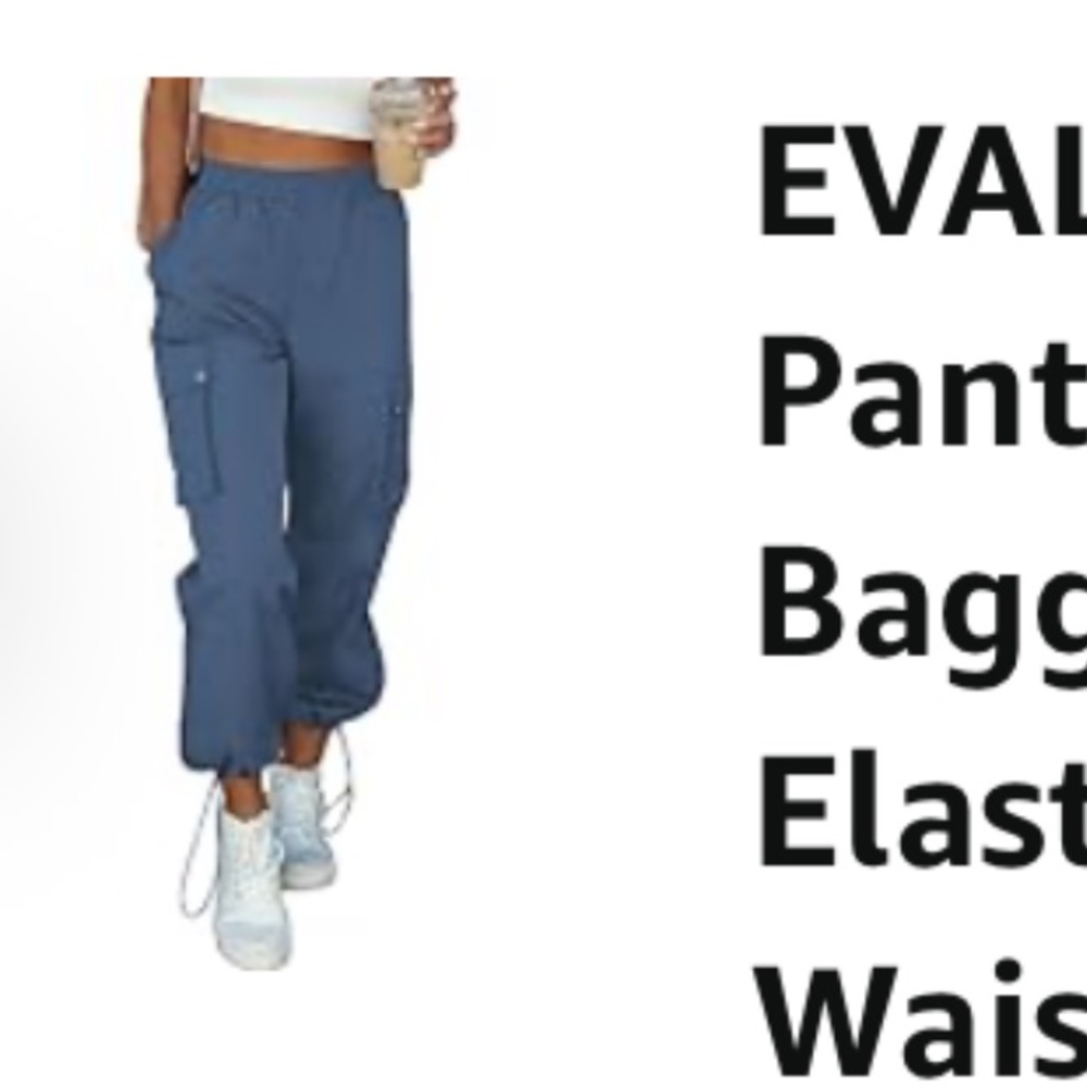 Women's Blue Cargo Pants